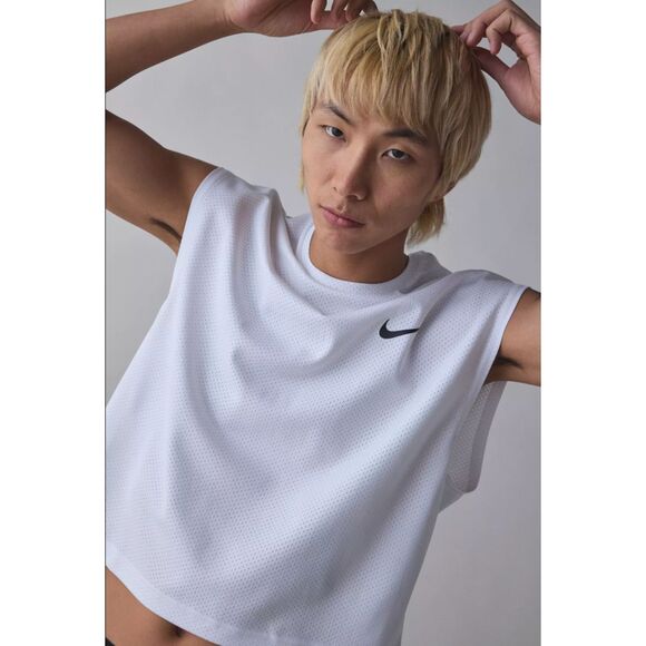 NIKE SWIM Mesh Crop Tank Top Men's S White Tee Urban Outfitters Exclusive NWT - Picture 10 of 10